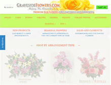 Tablet Screenshot of gravesideflowers.com